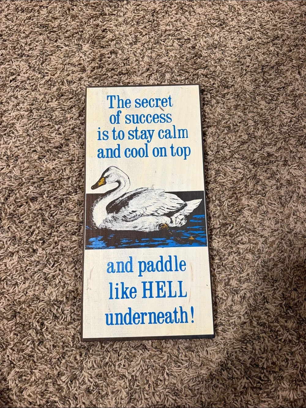 antique swan home sign